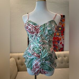 Vintage Victoria’s Secret Multicolor Floral Two Piece 80s Lingerie Set Size 0P